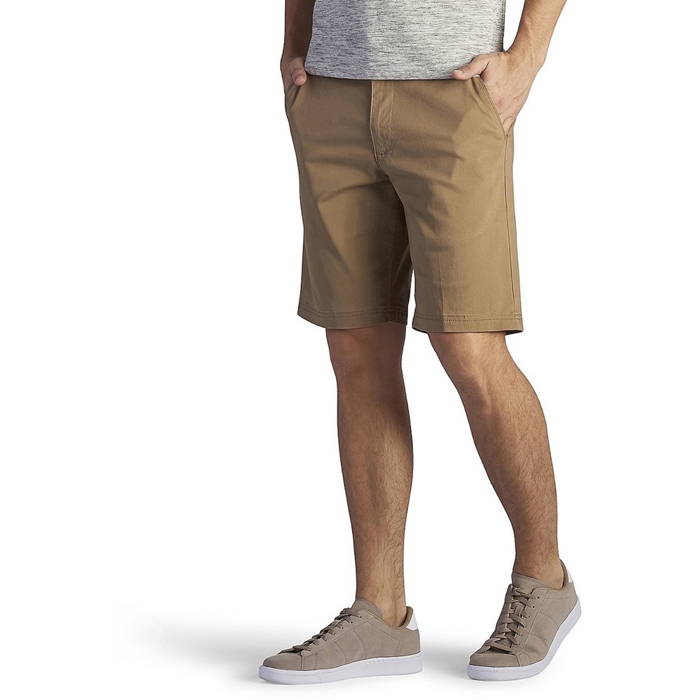 Lee Men's Tan Flat Front Shorts